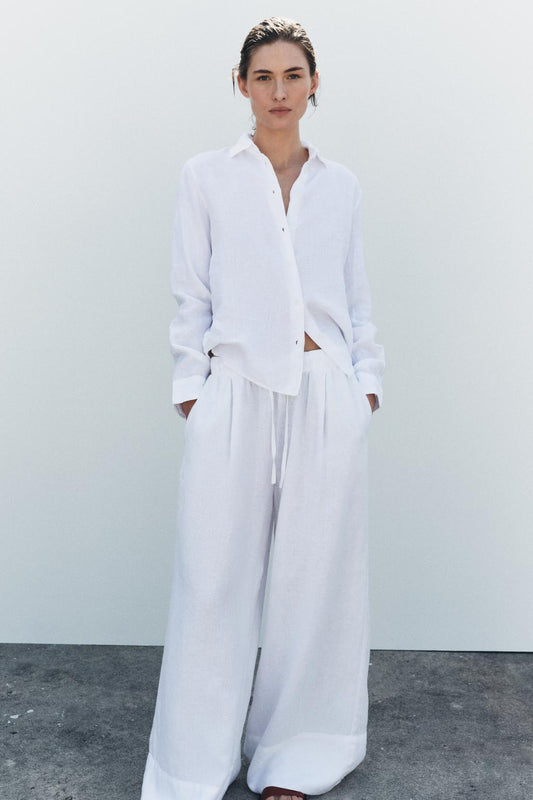 Last day 50%OFF🔥100% LINEN PALAZZO SET(Buy 2 Free Shipping)